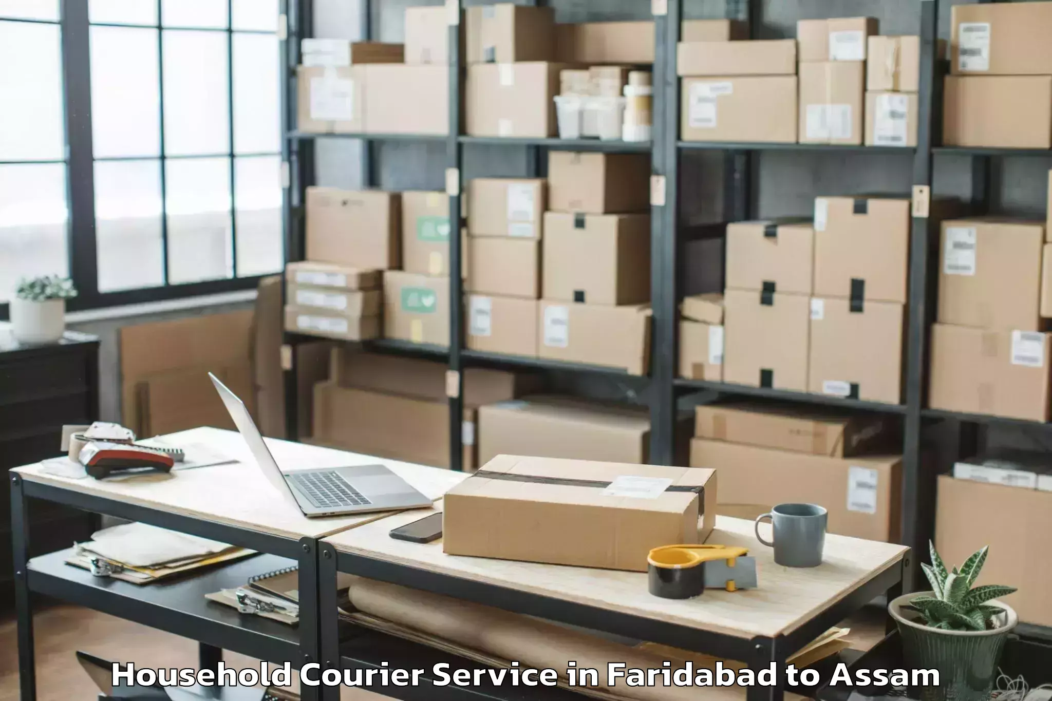 Easy Faridabad to Dhakuakhana Household Courier Booking